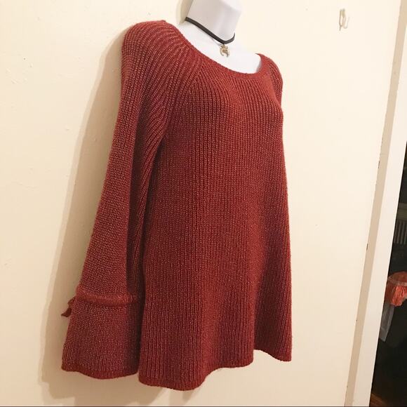 ANTHROPOLOGIE / MOTH Tanwen Bell Sleeve Pullover Sweater, S - Picture 8 of 12